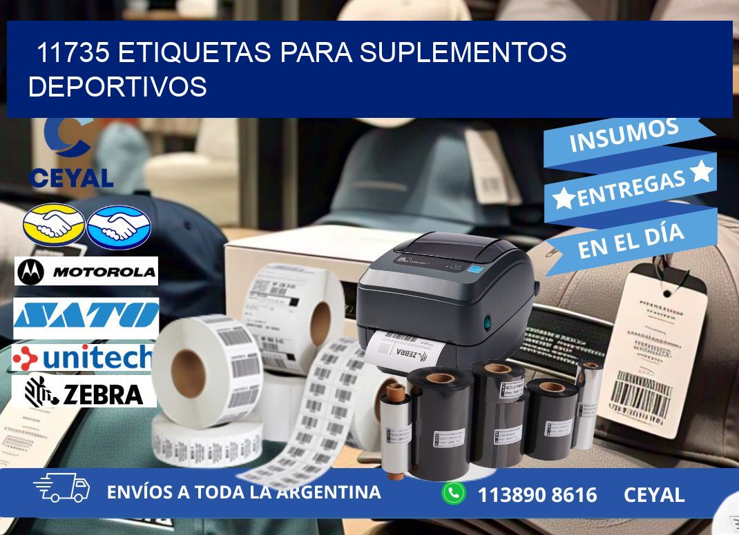 11735 Etiquetas para suplementos deportivos