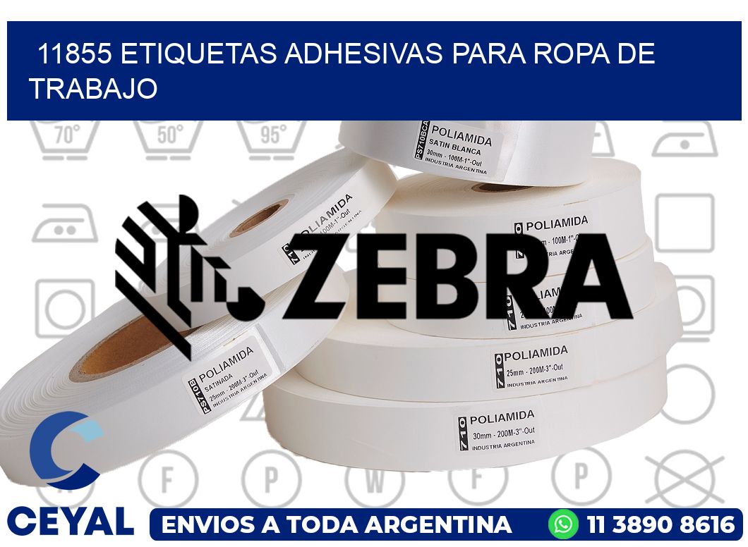 11855 Etiquetas adhesivas para ropa de trabajo