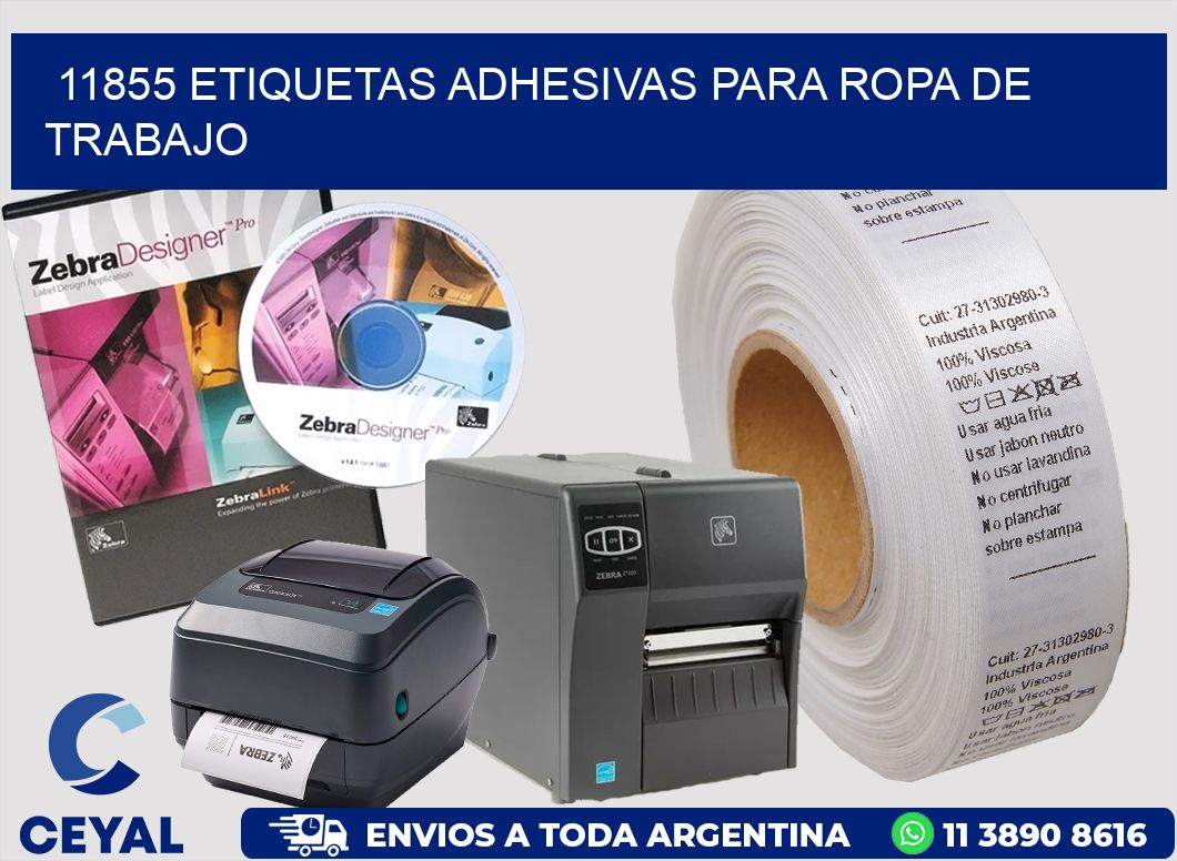 11855 Etiquetas adhesivas para ropa de trabajo