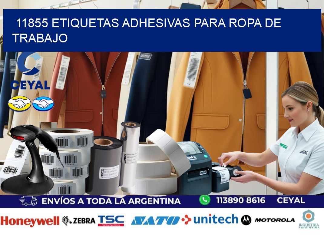 11855 Etiquetas adhesivas para ropa de trabajo