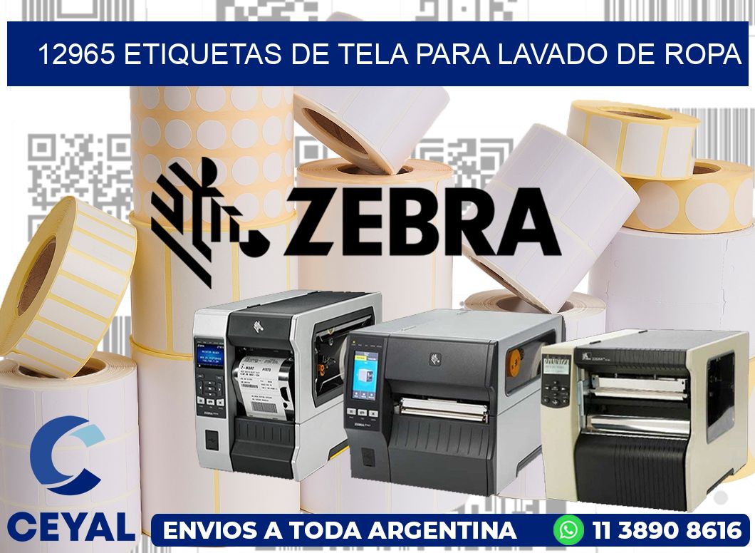 12965 Etiquetas de tela para lavado de ropa