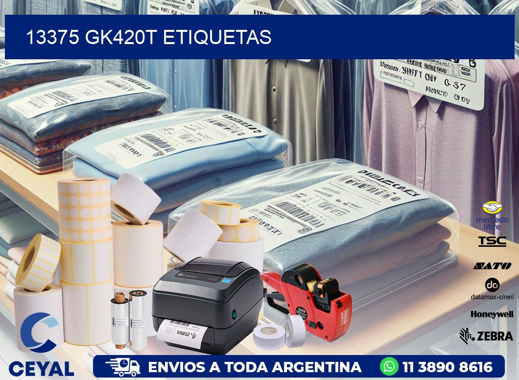 13375 GK420T etiquetas