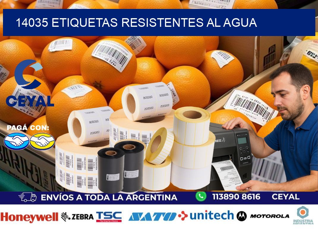 14035 Etiquetas resistentes al agua