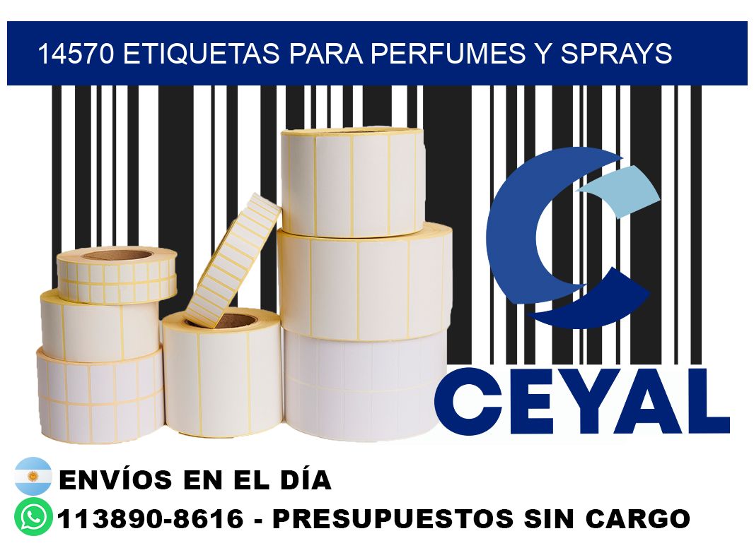 14570 Etiquetas para perfumes y sprays