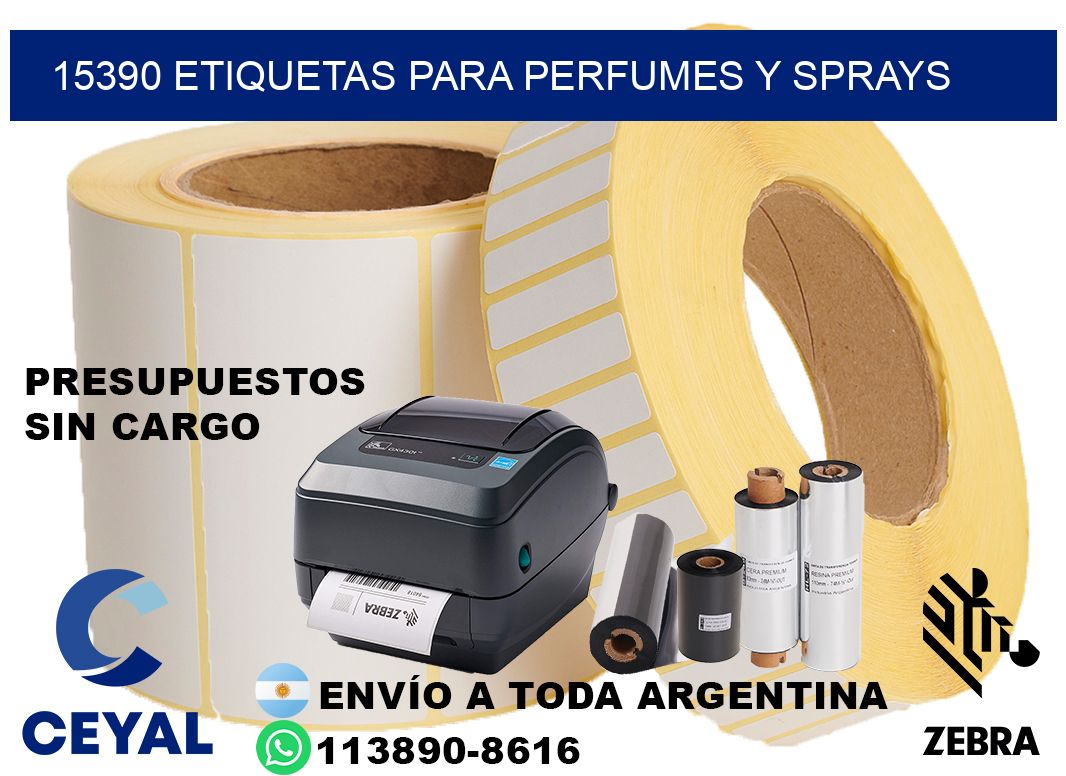 15390 Etiquetas para perfumes y sprays