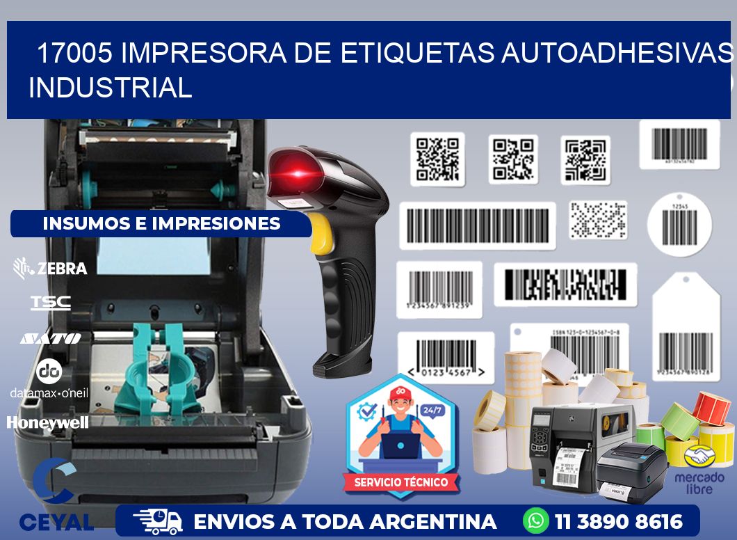 17005 Impresora de etiquetas autoadhesivas industrial