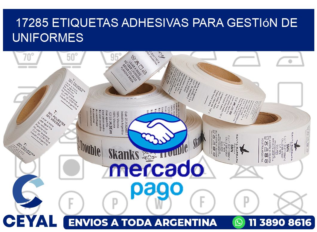 17285 Etiquetas adhesivas para gestión de uniformes