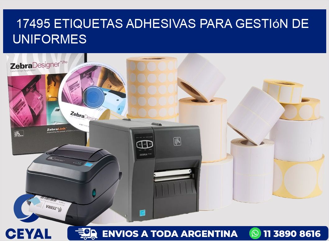 17495 Etiquetas adhesivas para gestión de uniformes