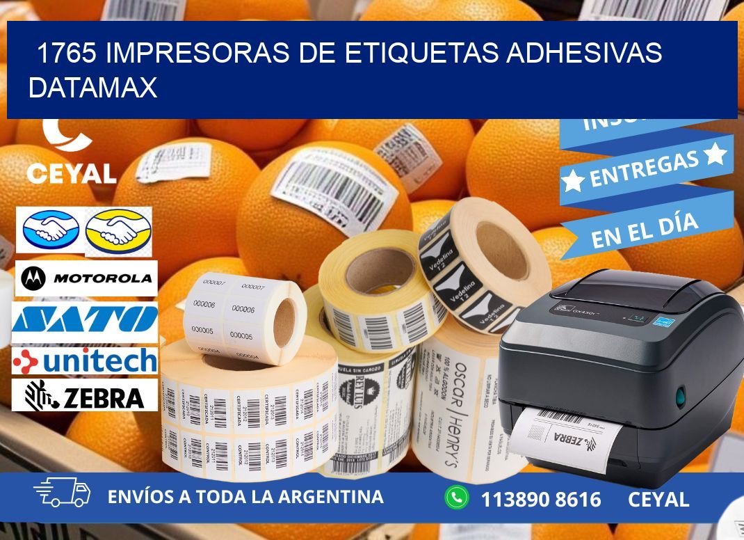 1765 impresoras de etiquetas adhesivas datamax