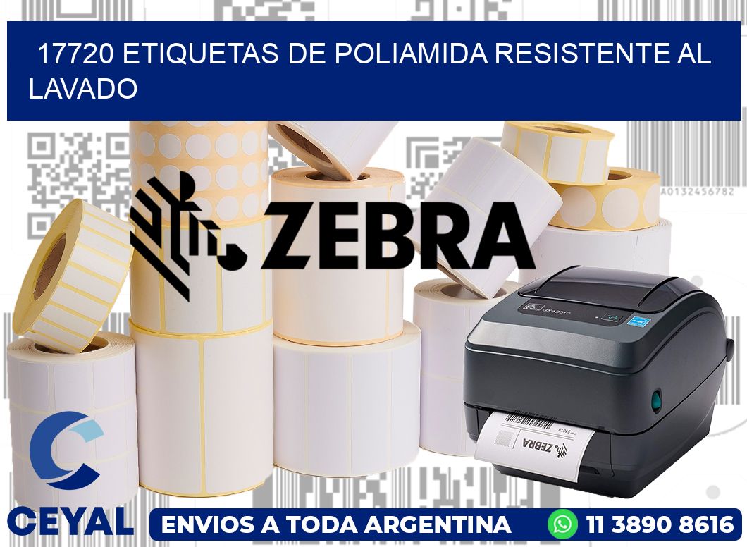 17720 Etiquetas de poliamida resistente al lavado