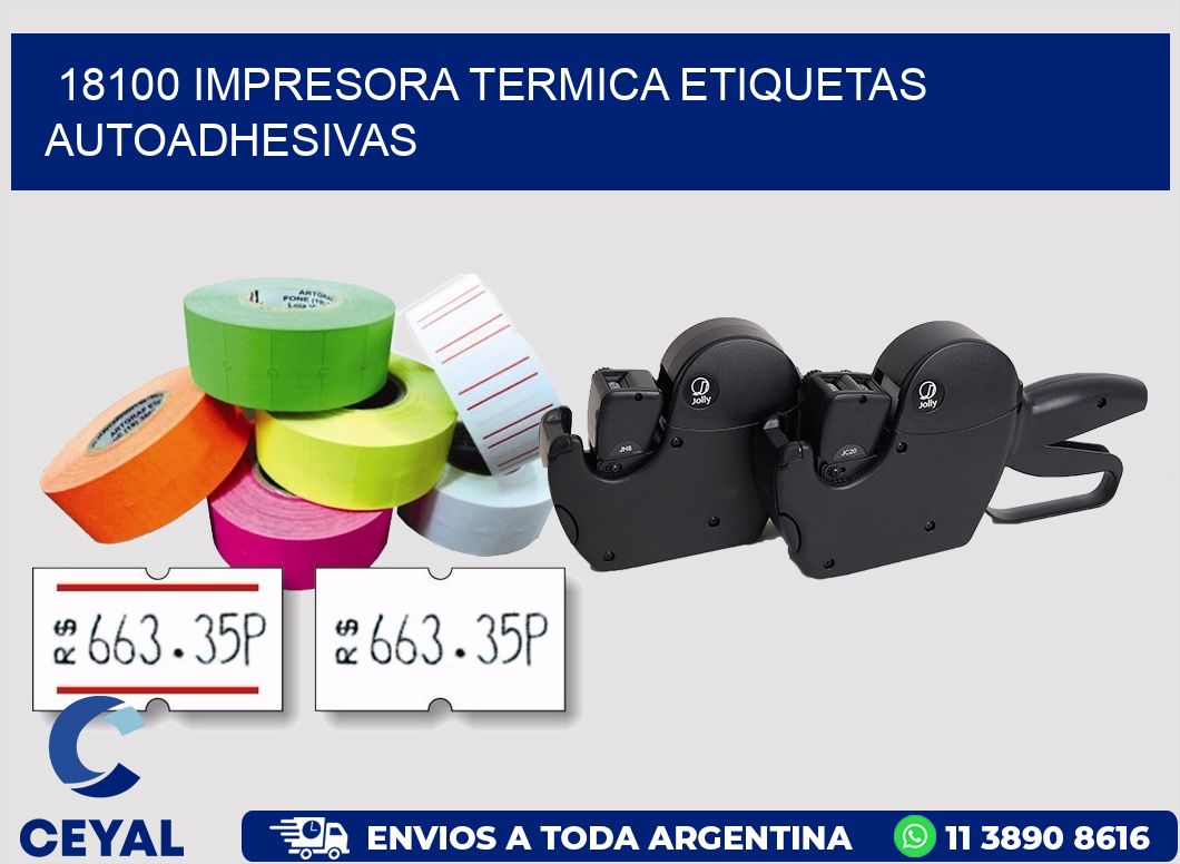 18100 Impresora termica etiquetas autoadhesivas
