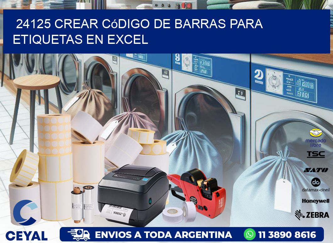 24125 Crear código de barras para etiquetas en Excel