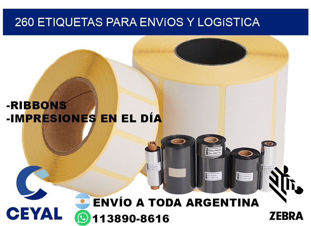 260 Etiquetas para envíos y logística