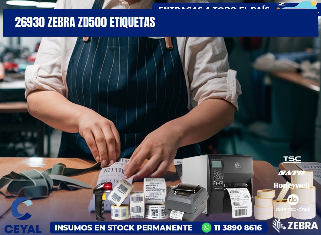 26930 Zebra ZD500 etiquetas