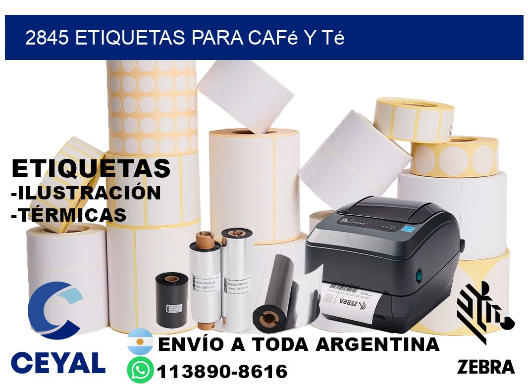 2845 Etiquetas para café y té