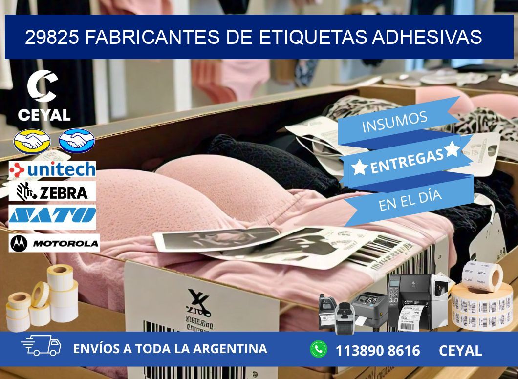 29825 Fabricantes de etiquetas adhesivas