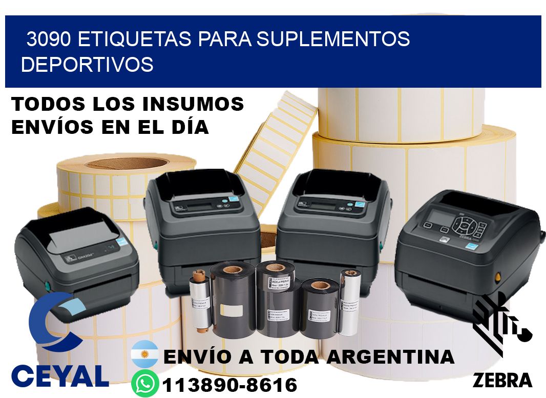 3090 Etiquetas para suplementos deportivos