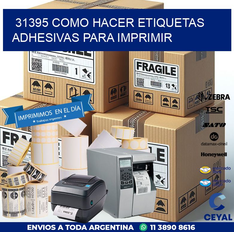 31395 Como hacer etiquetas adhesivas para imprimir