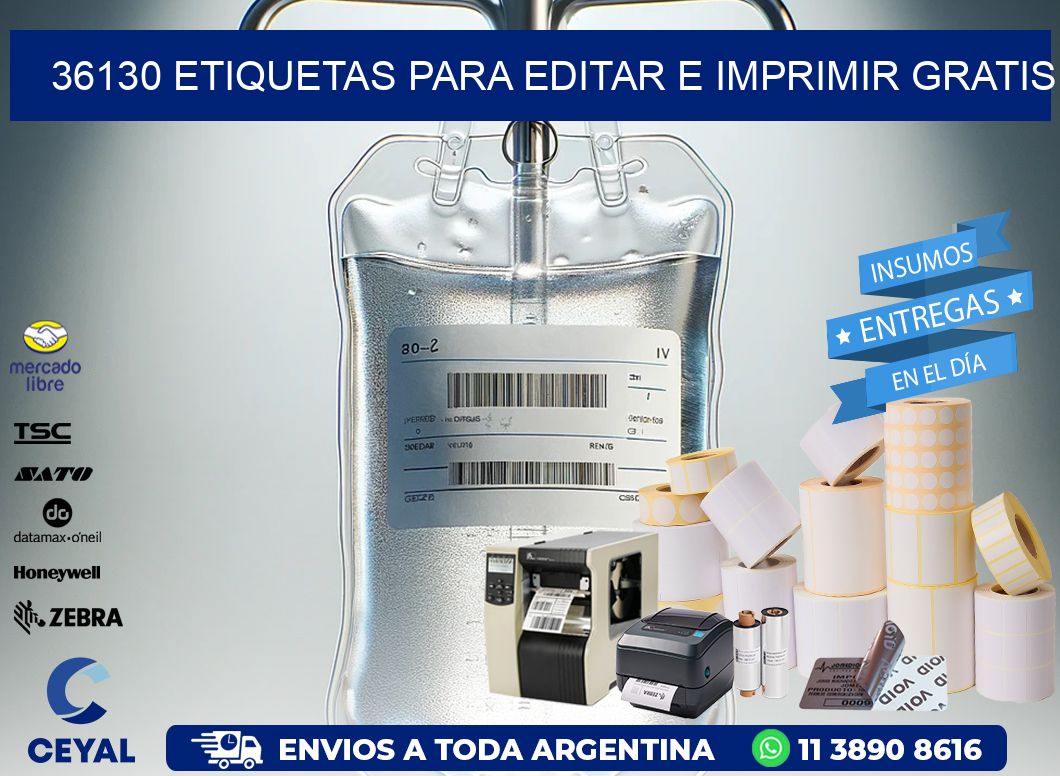 36130 Etiquetas para editar e imprimir gratis