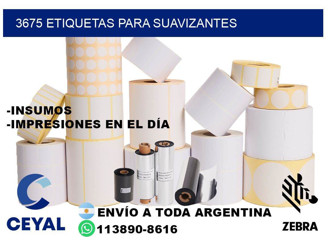 3675 Etiquetas para suavizantes
