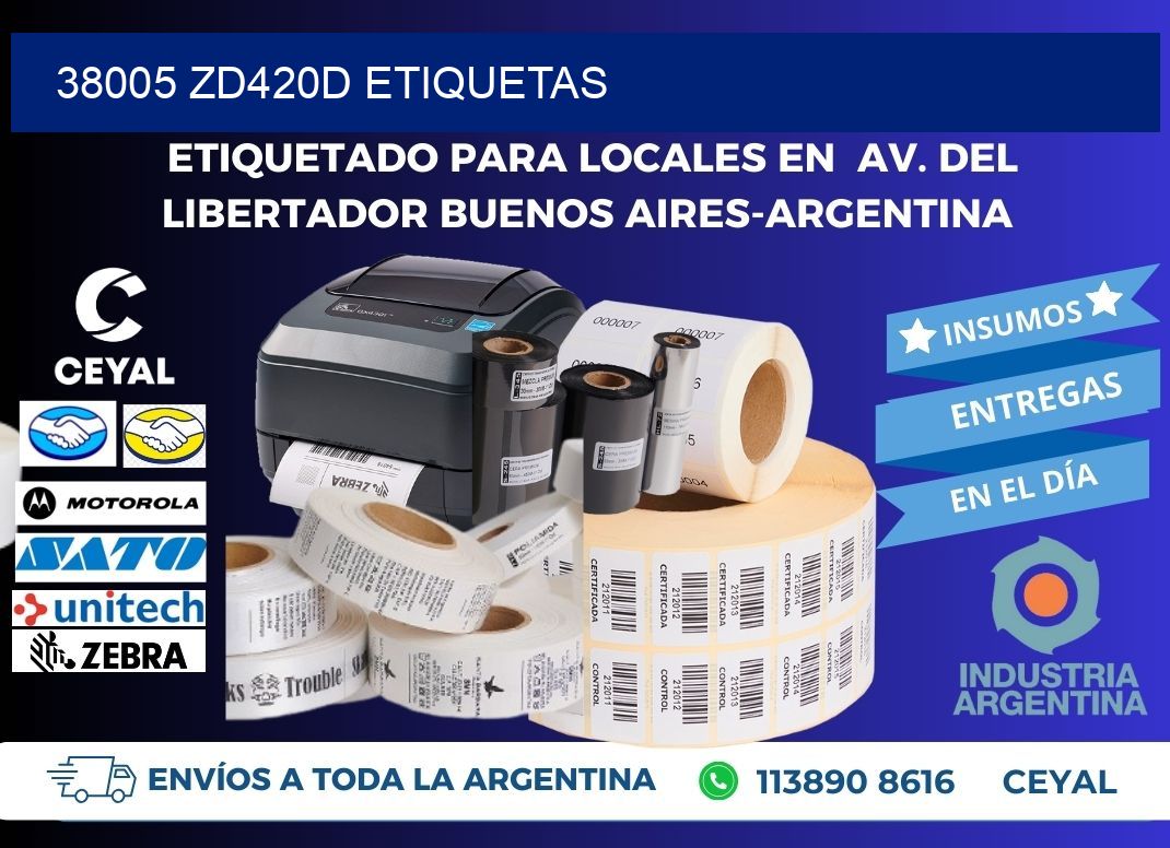 38005 ZD420d etiquetas