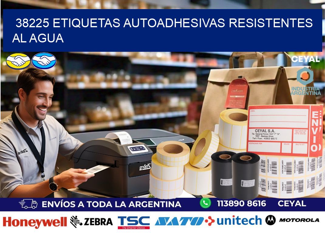 38225 etiquetas autoadhesivas resistentes al agua