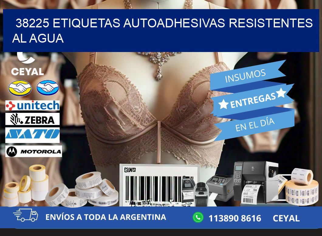 38225 etiquetas autoadhesivas resistentes al agua