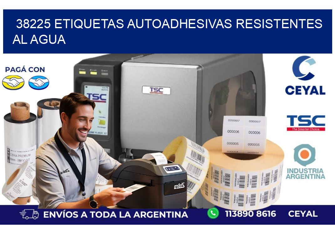 38225 etiquetas autoadhesivas resistentes al agua
