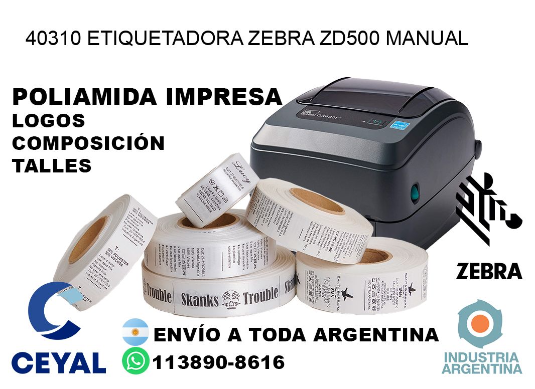 40310 Etiquetadora Zebra ZD500 manual