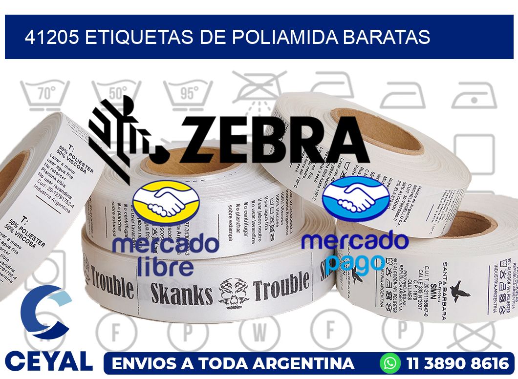 41205 etiquetas de poliamida baratas