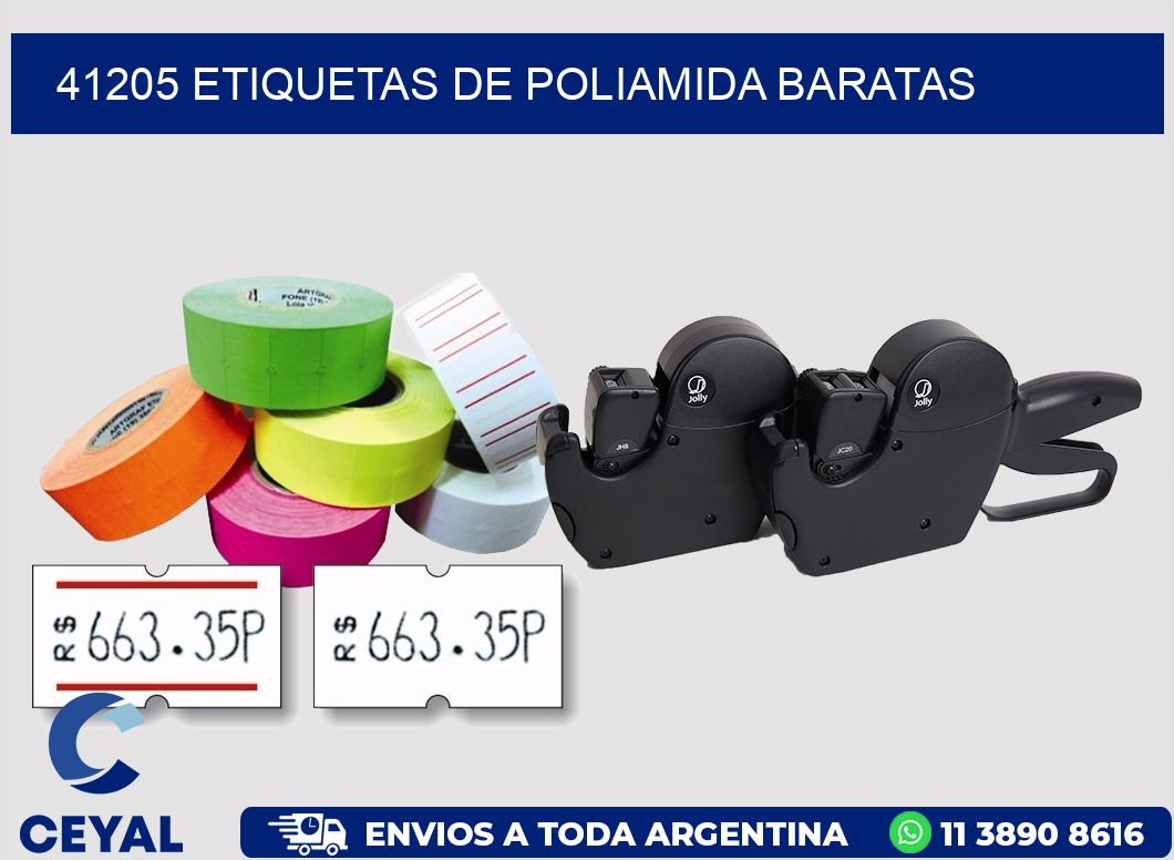 41205 etiquetas de poliamida baratas