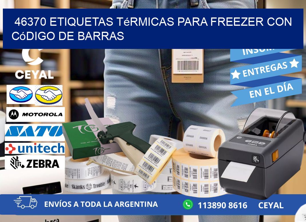 46370 etiquetas térmicas para freezer con código de barras