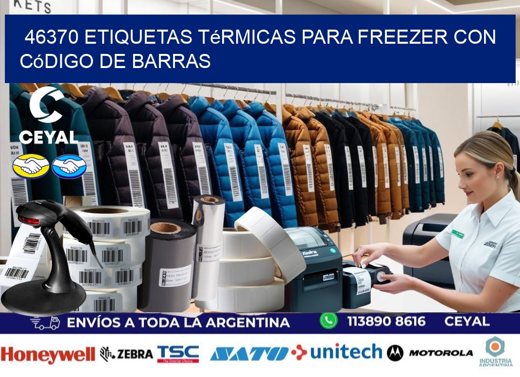 46370 etiquetas térmicas para freezer con código de barras