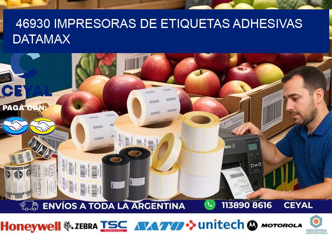 46930 impresoras de etiquetas adhesivas datamax