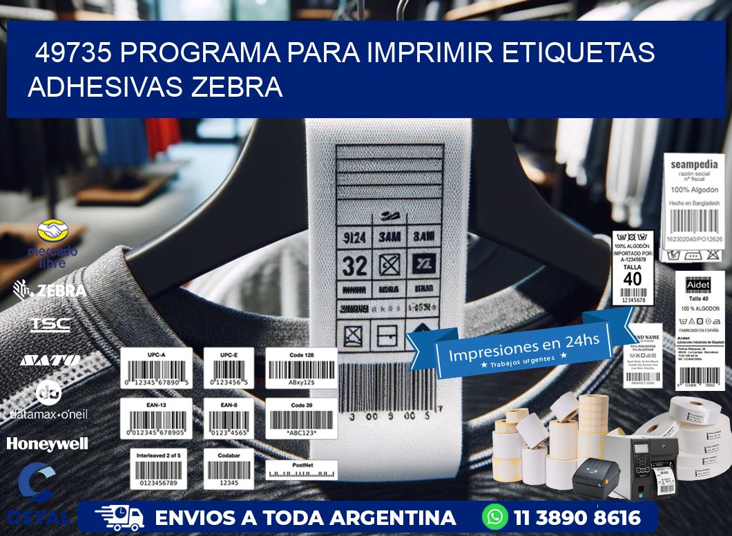49735 Programa para imprimir etiquetas adhesivas zebra
