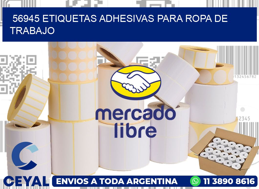 56945 Etiquetas adhesivas para ropa de trabajo
