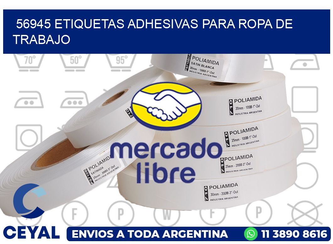 56945 Etiquetas adhesivas para ropa de trabajo