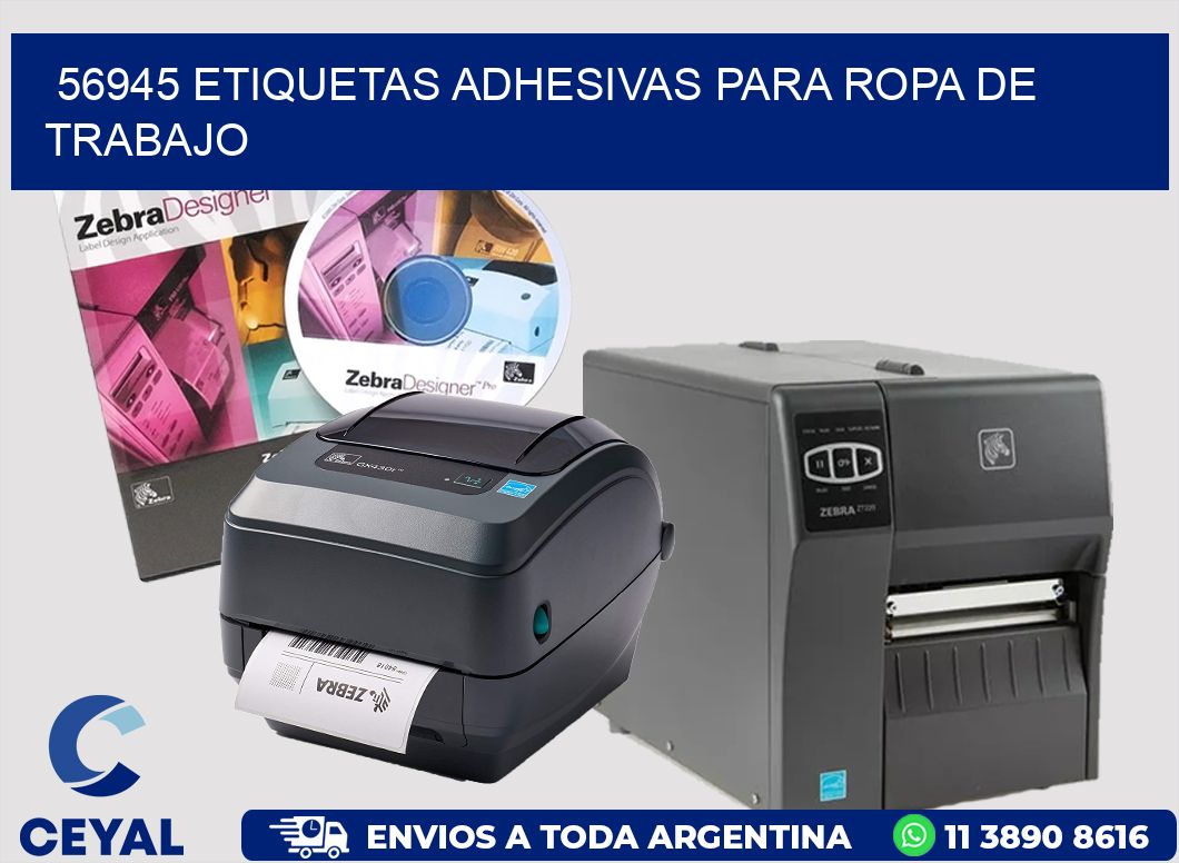 56945 Etiquetas adhesivas para ropa de trabajo