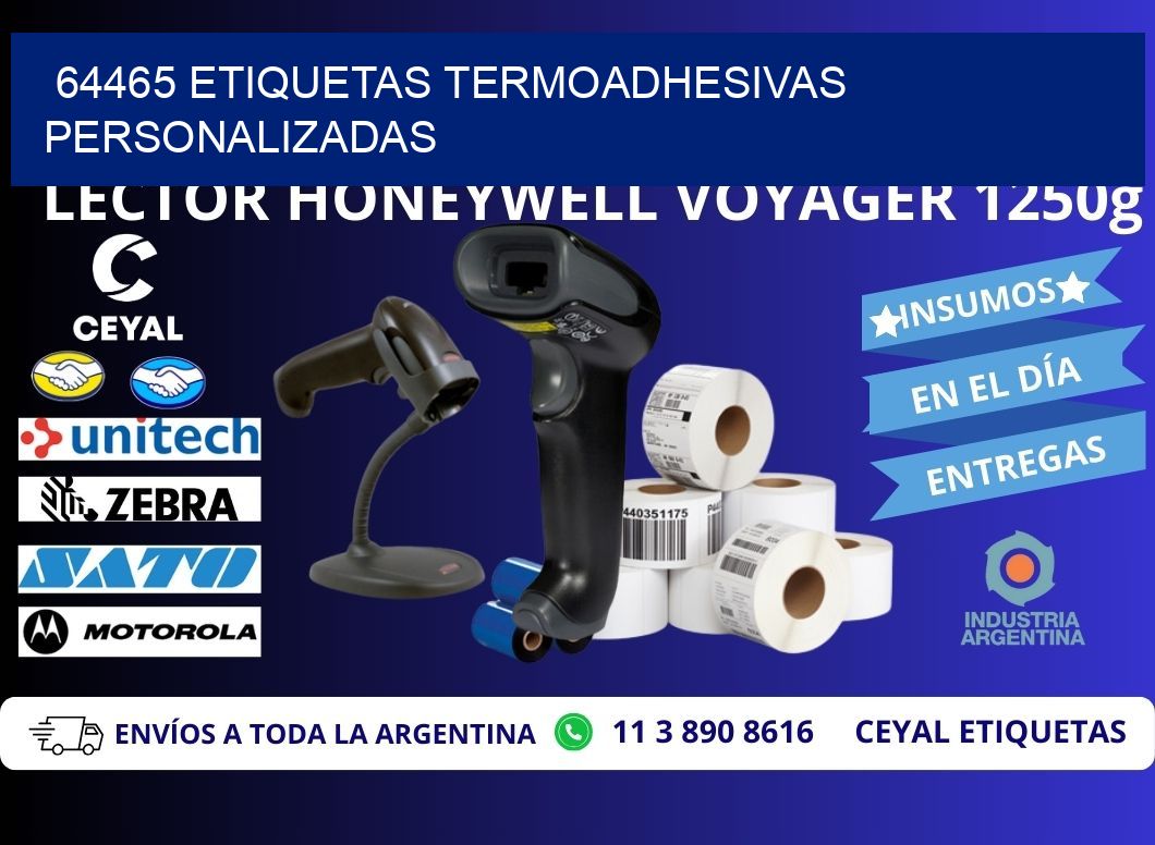 64465 Etiquetas termoadhesivas personalizadas