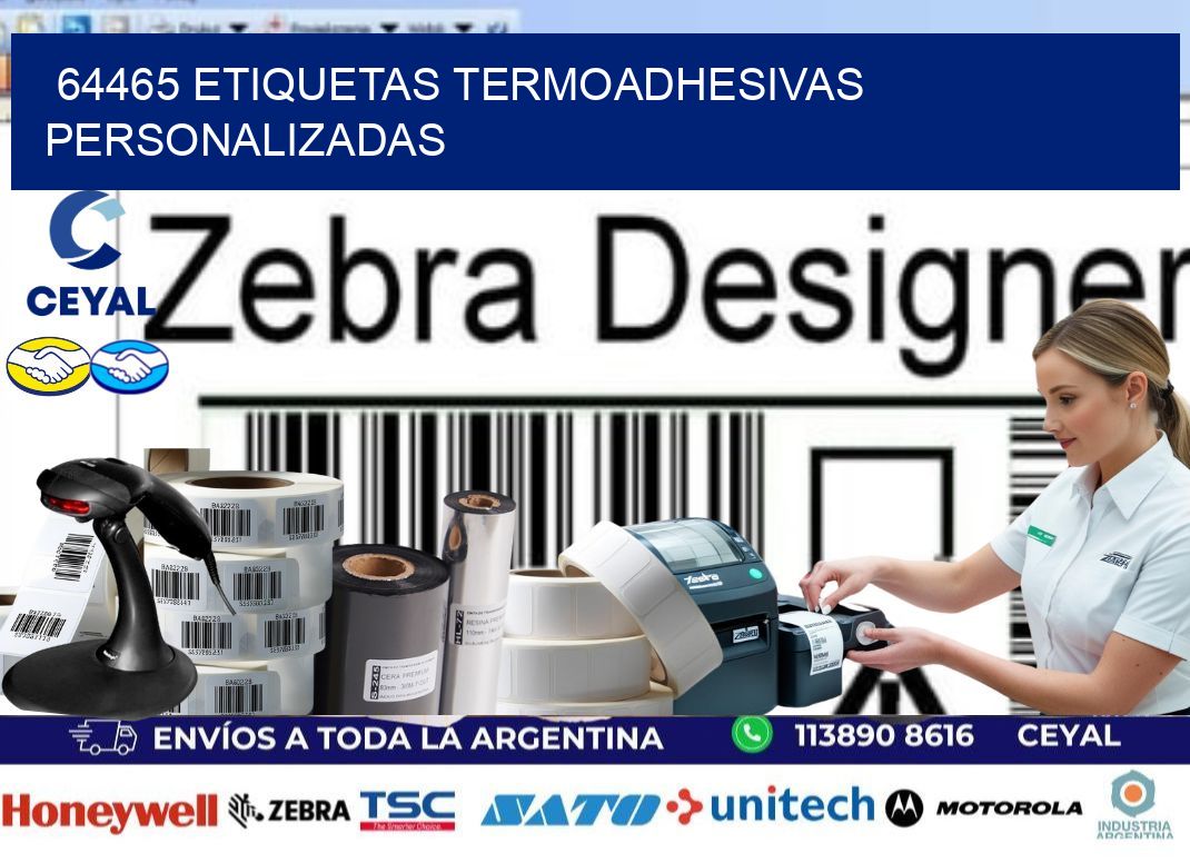 64465 Etiquetas termoadhesivas personalizadas