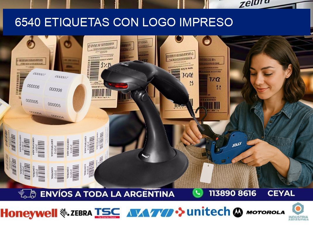 6540 Etiquetas con logo impreso