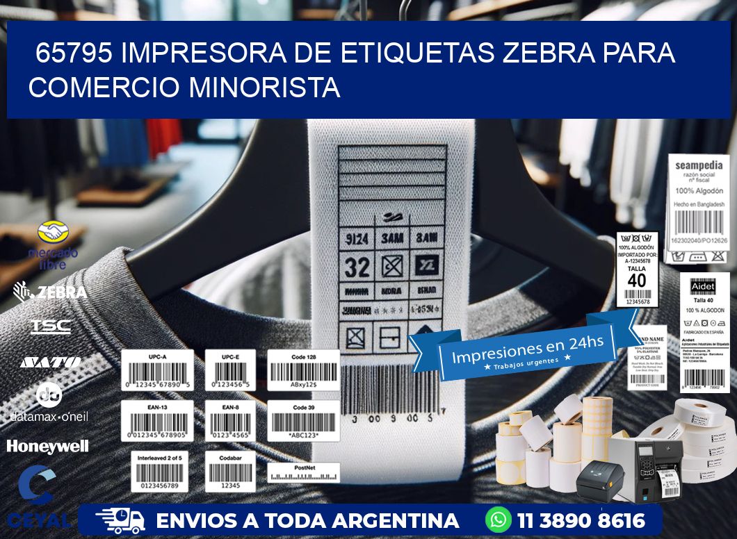 65795 impresora de etiquetas zebra para comercio minorista