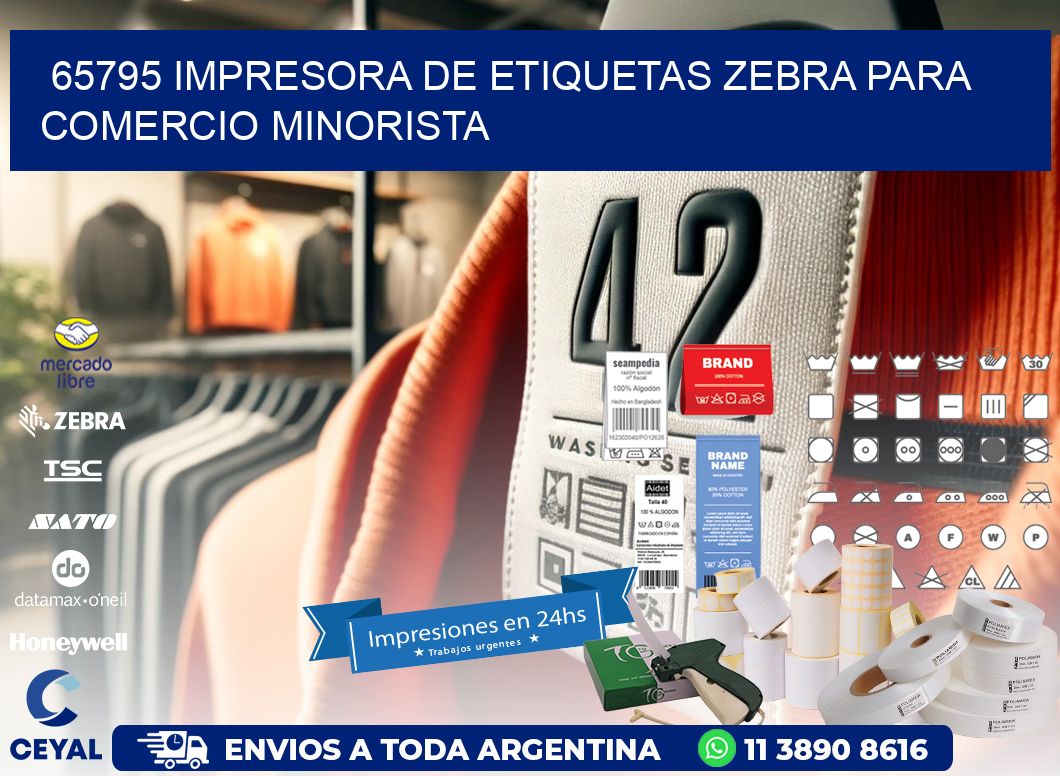 65795 impresora de etiquetas zebra para comercio minorista