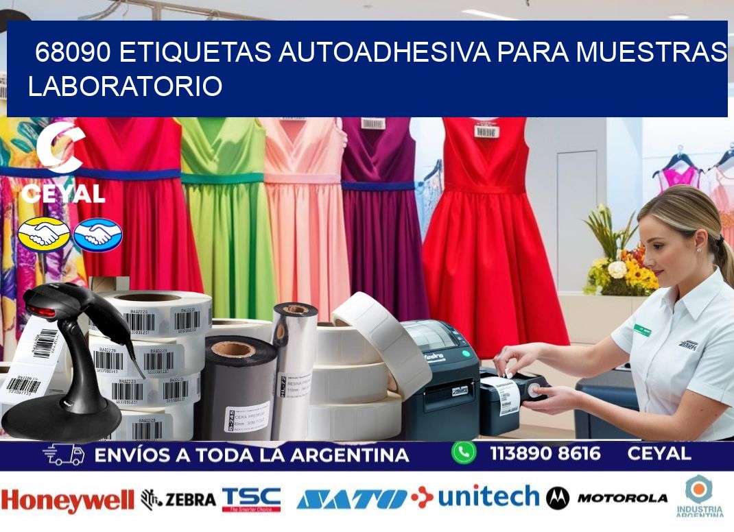 68090 etiquetas autoadhesiva para muestras laboratorio