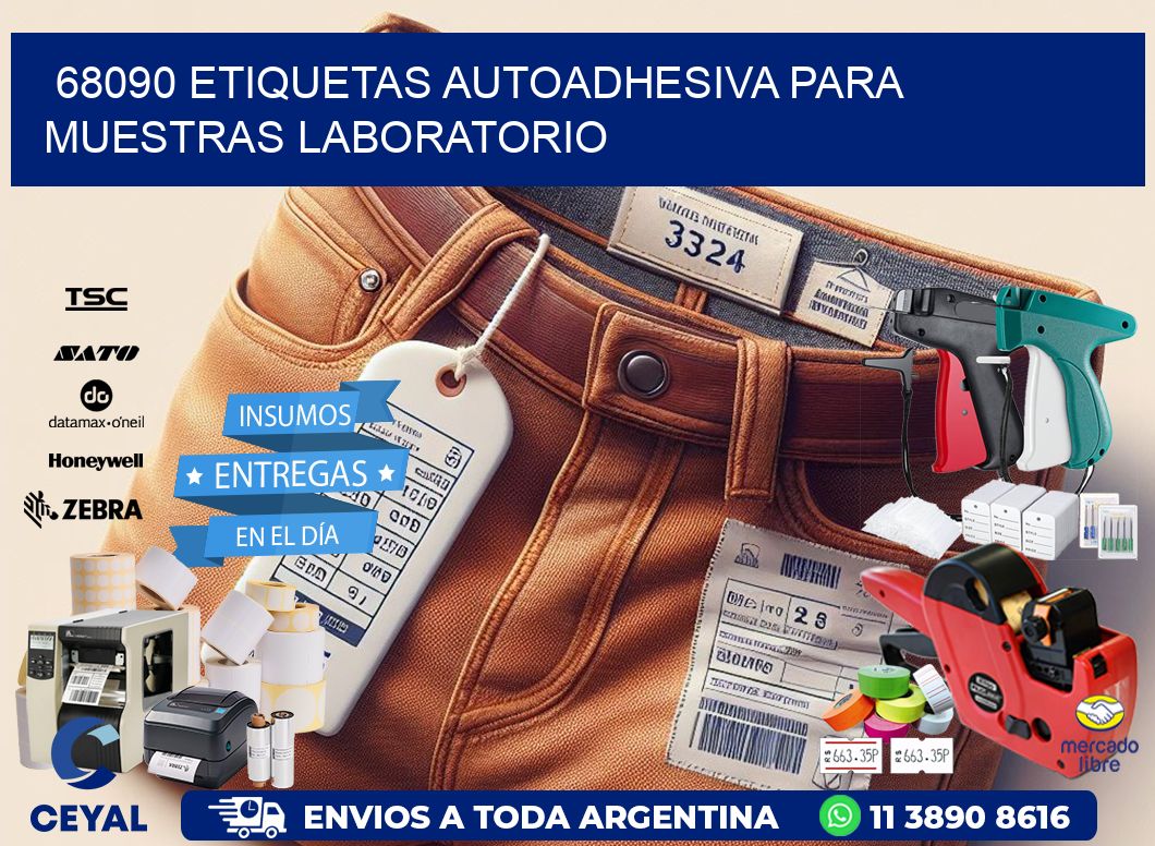 68090 etiquetas autoadhesiva para muestras laboratorio
