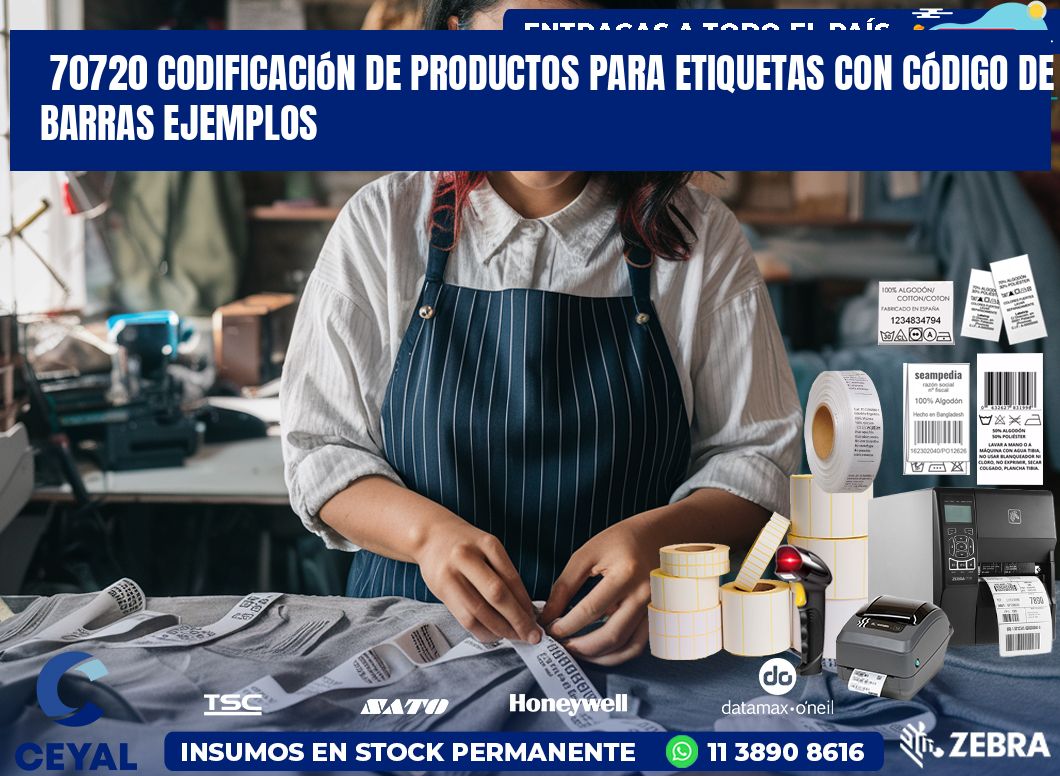 70720 Codificación de productos para etiquetas con código de barras ejemplos