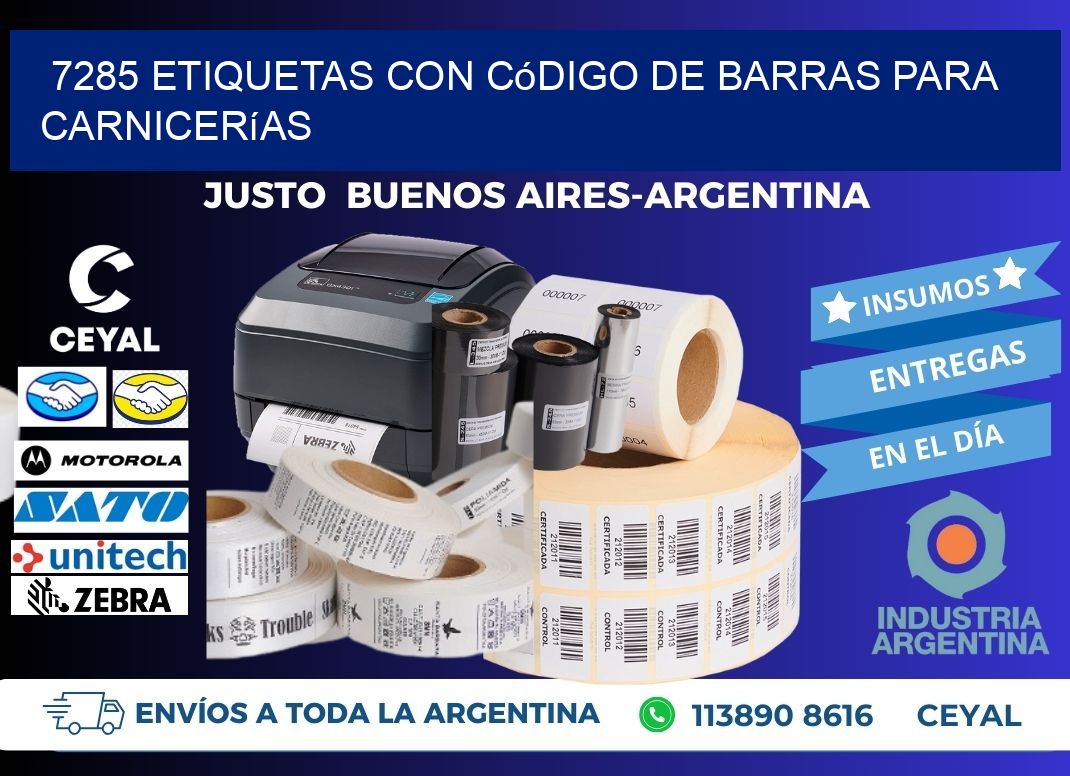 7285 etiquetas con código de barras para carnicerías