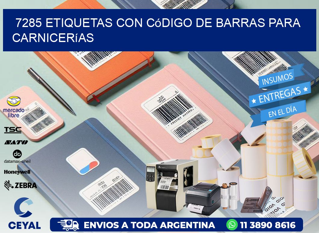 7285 etiquetas con código de barras para carnicerías