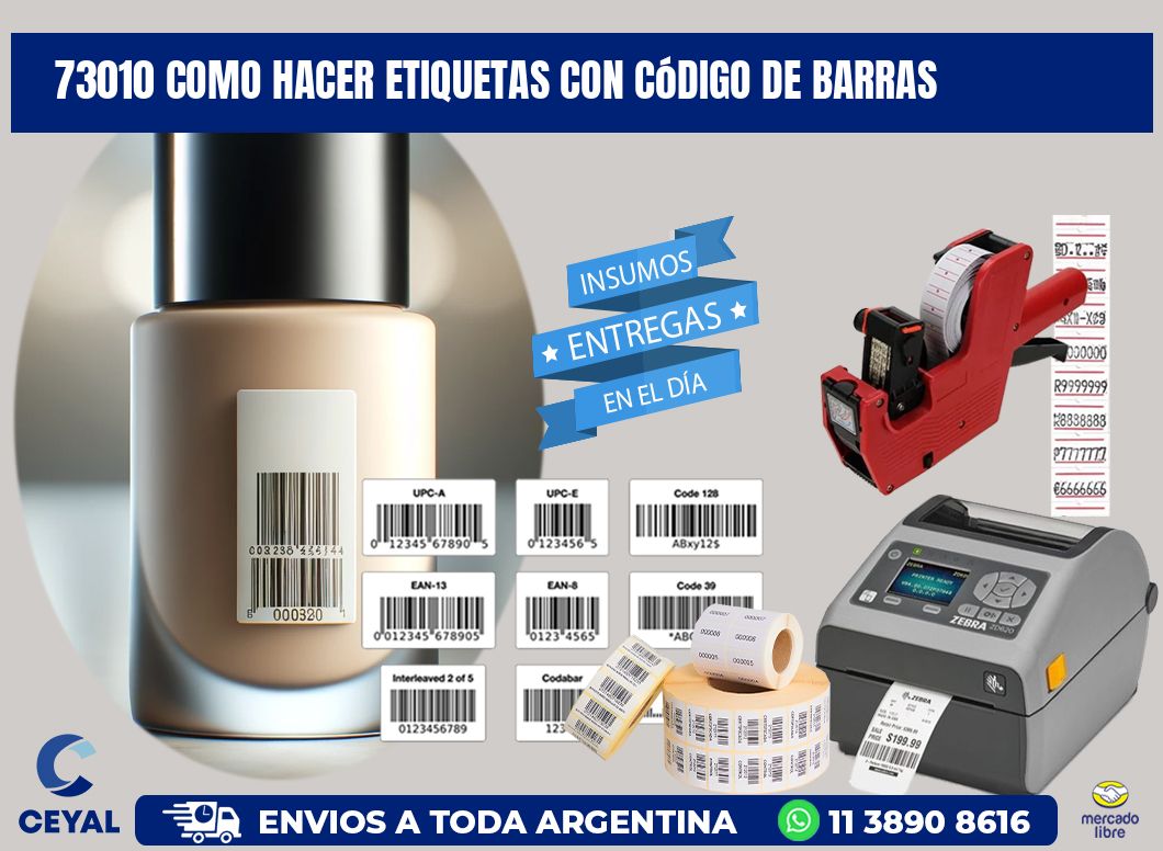 73010 Como hacer etiquetas con código de barras