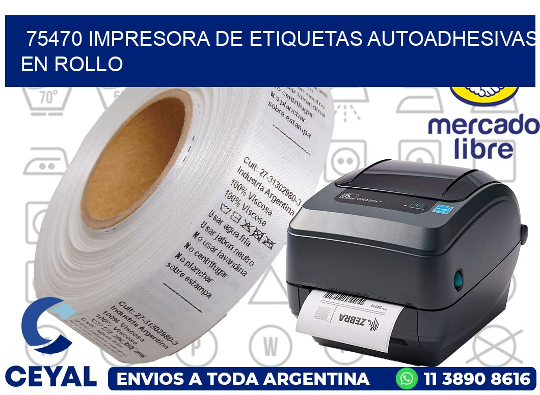 75470 impresora de etiquetas autoadhesivas en rollo